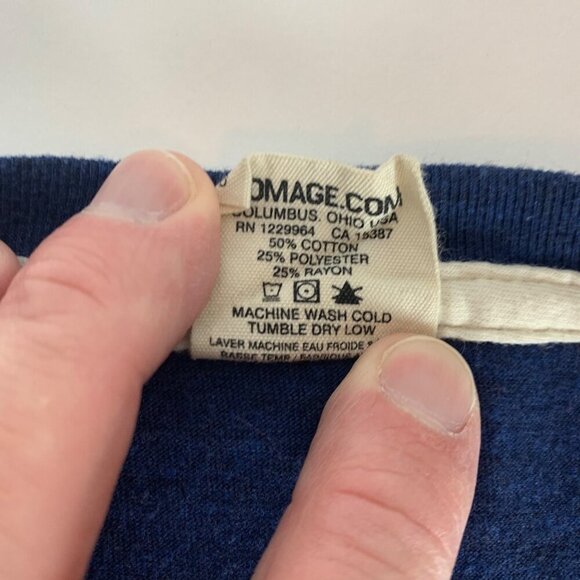 Homage Mens Navy Blue USA Bald Eagle Short Sleeve Crewneck Shirt Mens XL - Picture 4 of 5